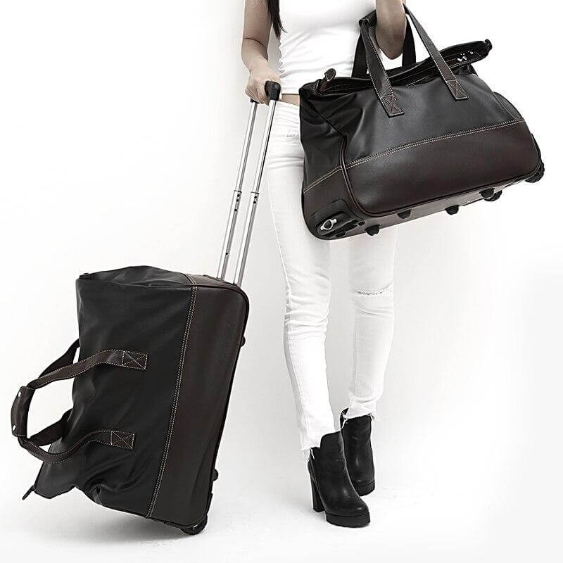 Rolling Leather Luggage Waterproof Suitcase - Image 5
