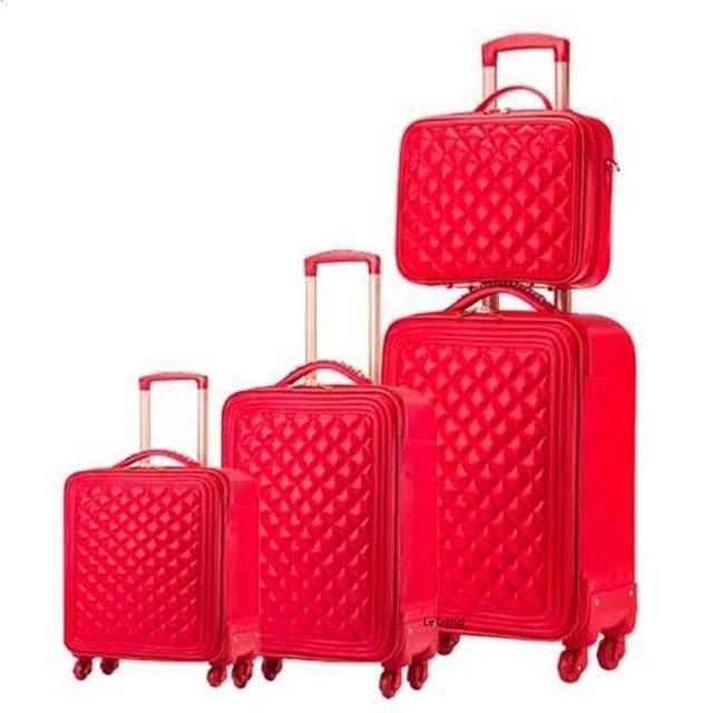 High Capacity Luxury Retro PU Leather Suitcases - Image 7