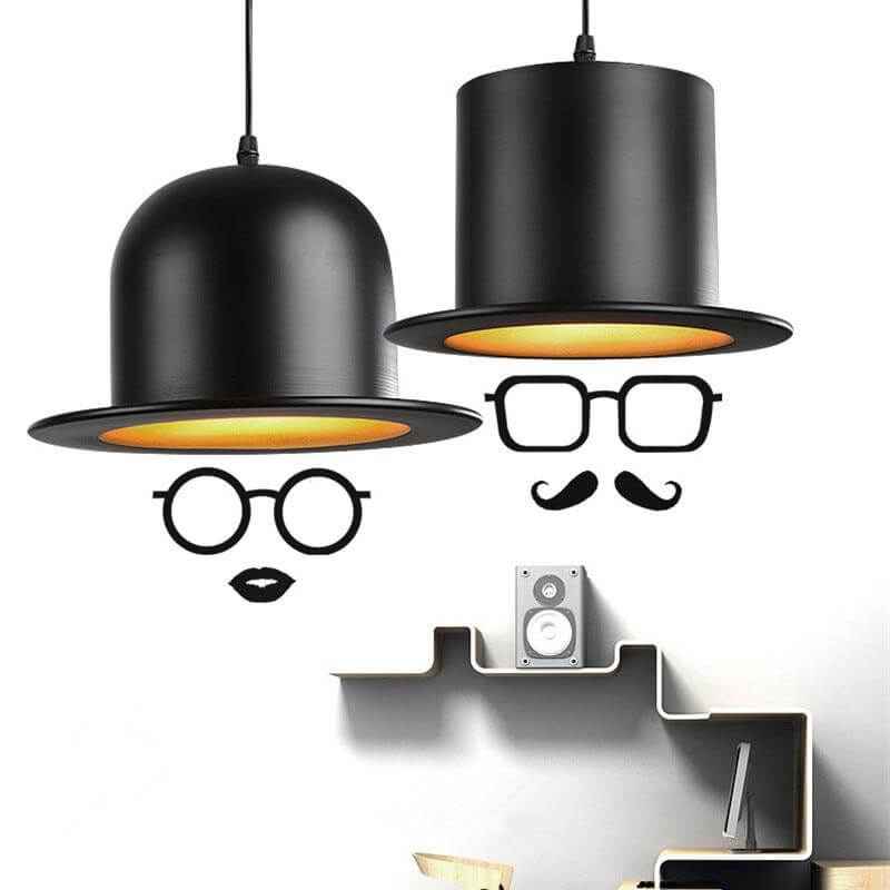 Modern Gentleman Hat Pendant Lamp - Image 0