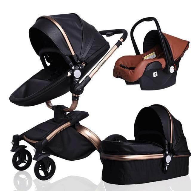 Modern Stylish Aluminium 3 in 1 Two way Baby Stroller - Image 10