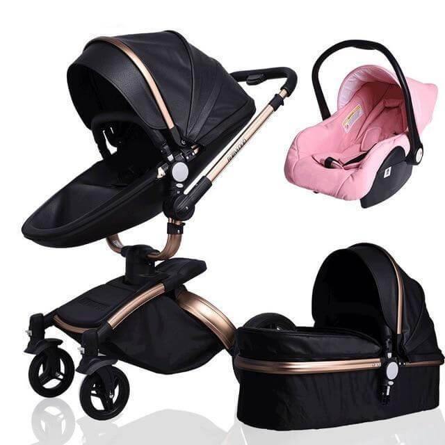 Modern Stylish Aluminium 3 in 1 Two way Baby Stroller - Image 15