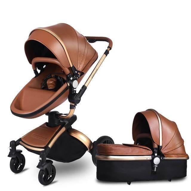 Modern Stylish Aluminium 3 in 1 Two way Baby Stroller - Image 9