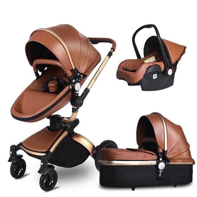 Modern Stylish Aluminium 3 in 1 Two way Baby Stroller - Image 14