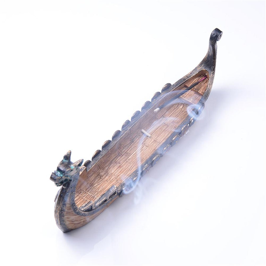 Retro Dragon Boat Incense Burner - Image 3