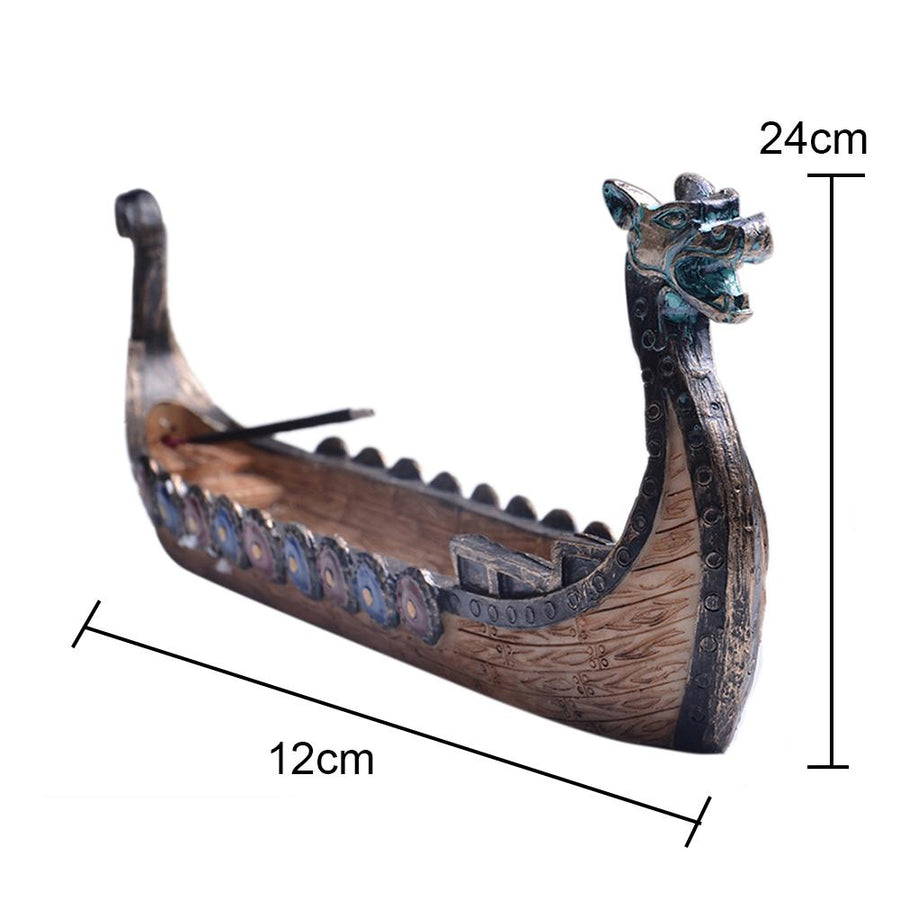 Retro Dragon Boat Incense Burner - Image 5