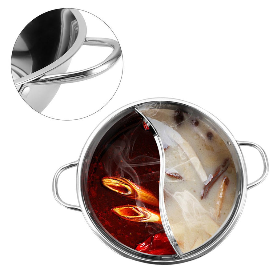Hot Pot Twin Divided Stainless Steel Pan - Image 6