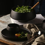 Elegant Matte Black Snack Bowl