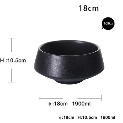 Elegant Matte Black Snack Bowl