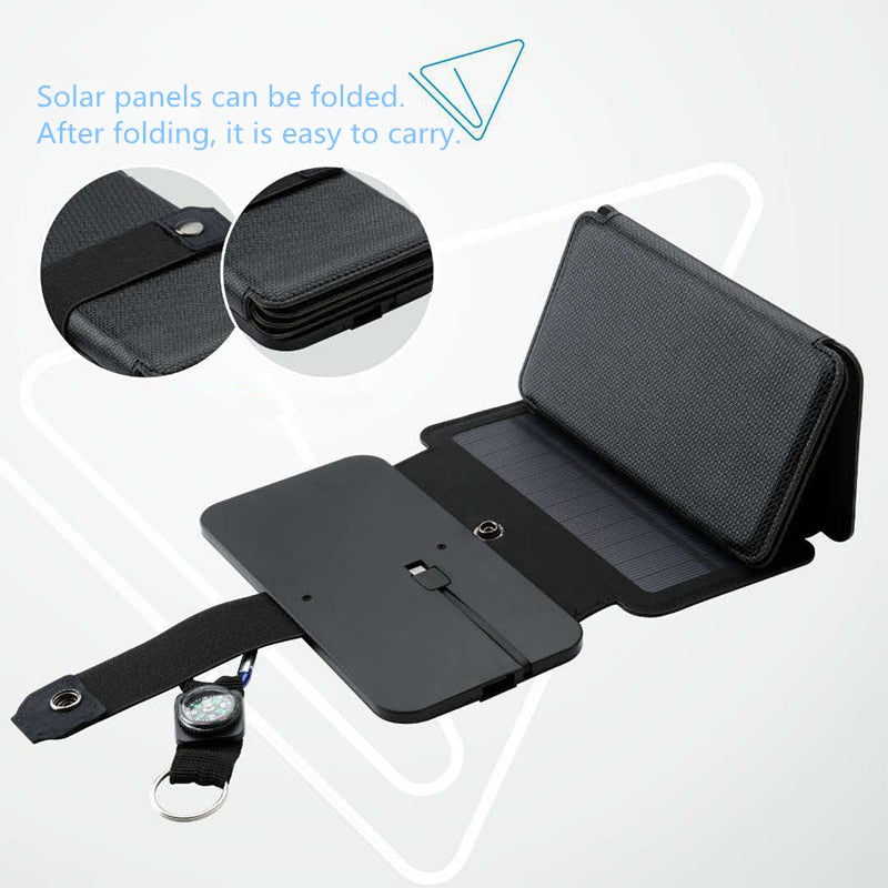 Foldable Portable Solar Panel Phone Charger