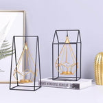 Nordic Gold Geometric Metal Candle Holder