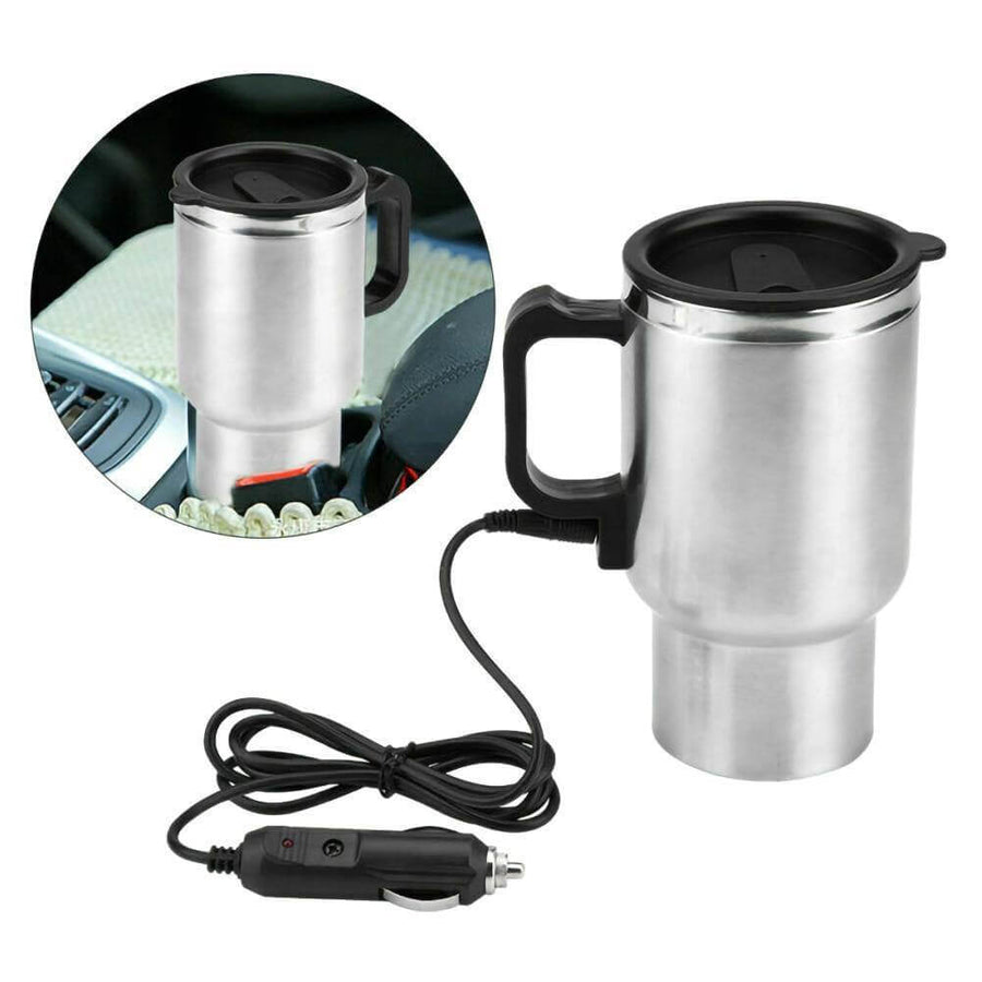 500ML Electric In-car Stainless Steel Travel Heated Mug - Image 2