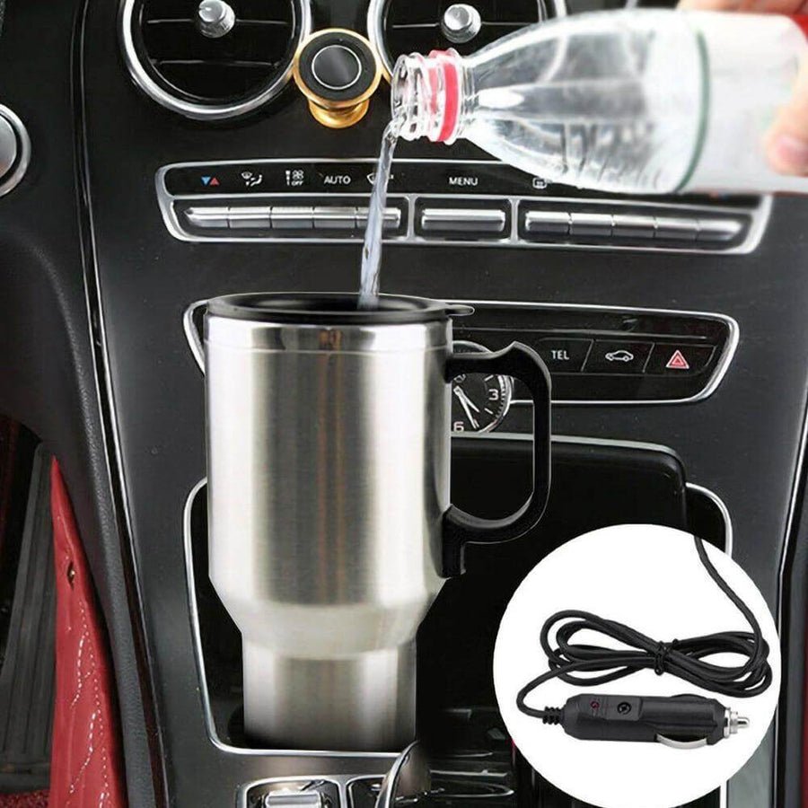 500ML Electric In-car Stainless Steel Travel Heated Mug - Image 4