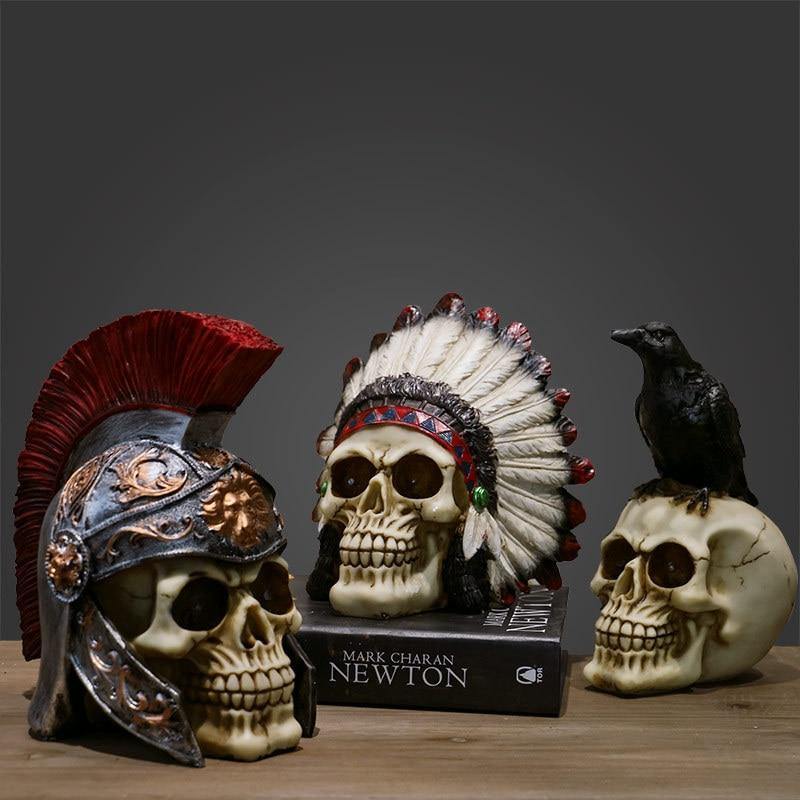 Skull Resin Skeleton Army Figurine Halloween Decoration - Image 20