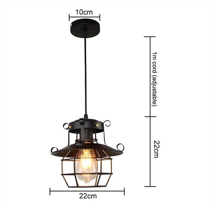 Retro Antique Industrial Loft Ceiling Lamp - Image 2