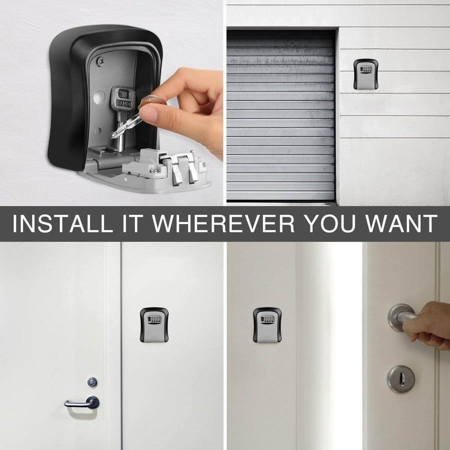 Weatherproof 4-Digit Combination Key Storage Lock Box - Image 1