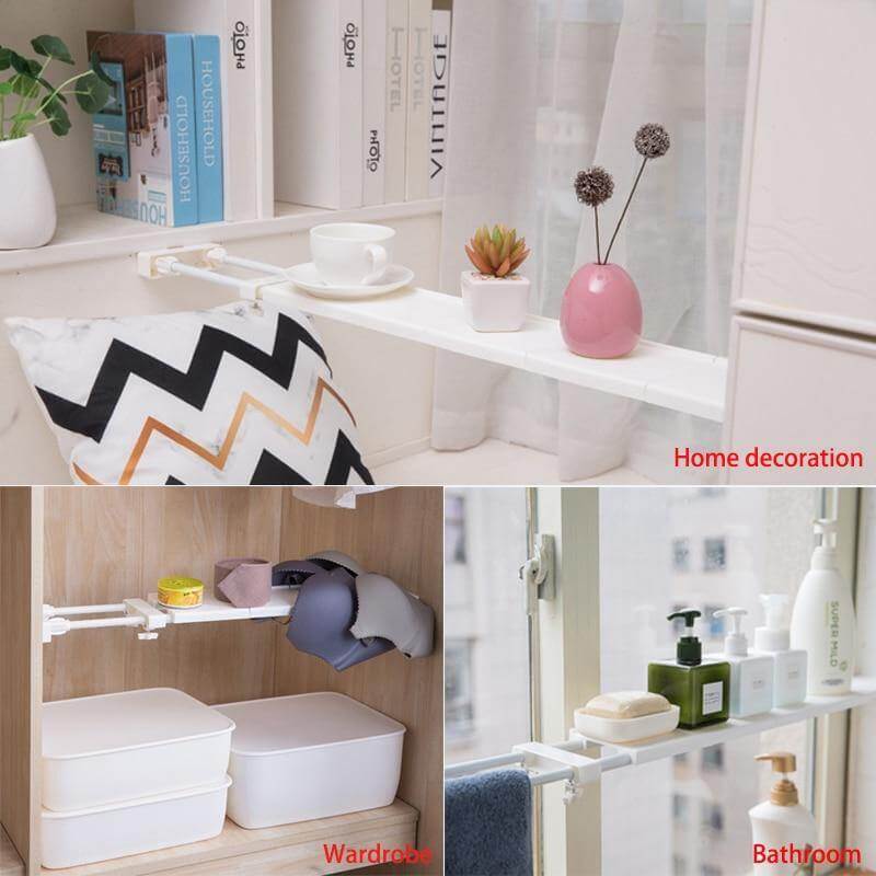 No-Drill Adjustable Kitchen Cabinet Organizer Rack - MaviGadget