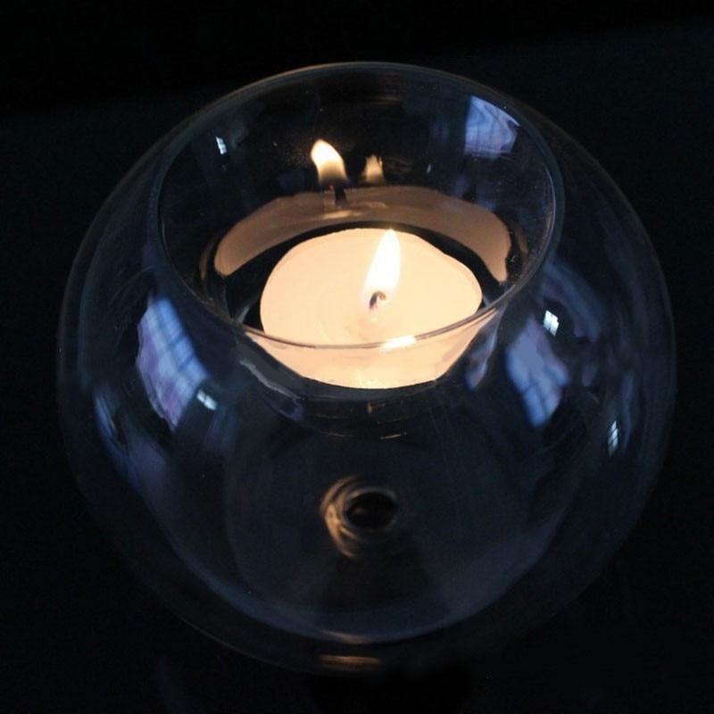 2pcs Crystal Glass Simple Candle Holder - Image 3