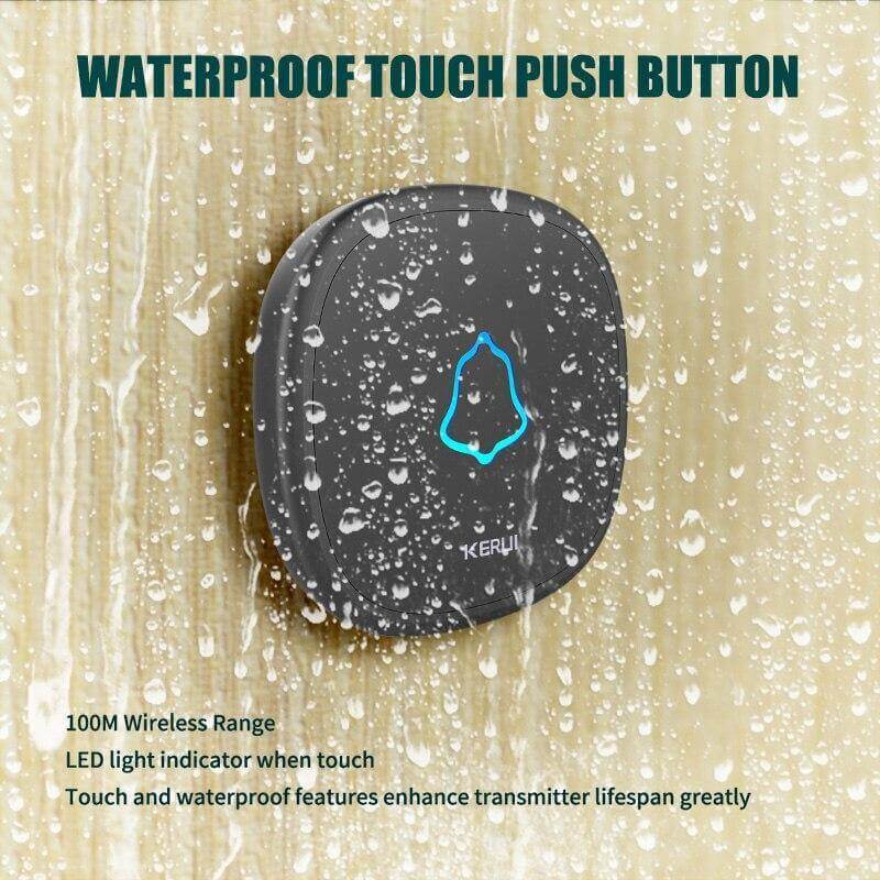 Wireless Waterproof Touch Button Doorbell - MaviGadget