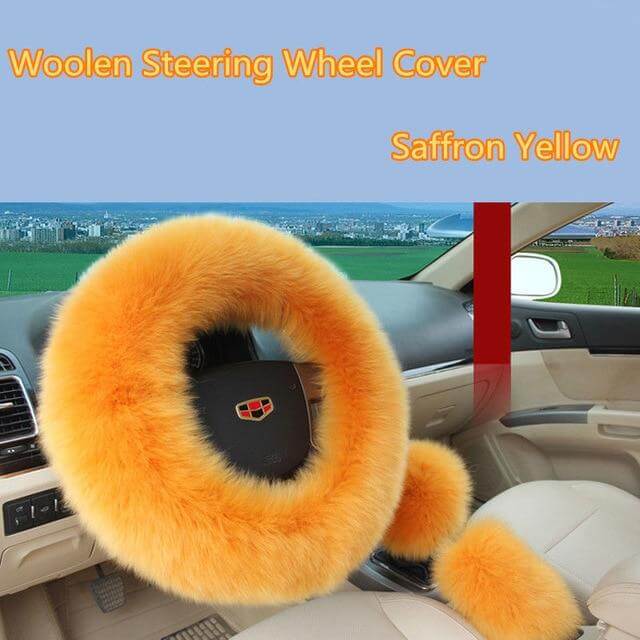 Universal Plush Warm Steering Wheel Cover - Image 4