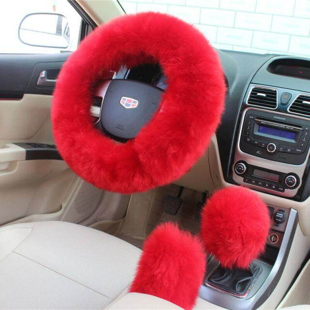 Universal Plush Warm Steering Wheel Cover - MaviGadget