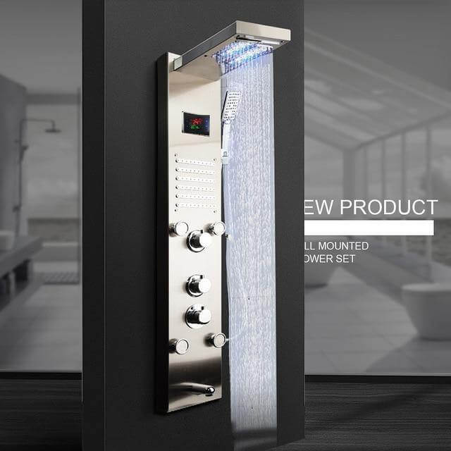 Elegant Digital Massage System Digital Led Panel Shower Sets - Image 0