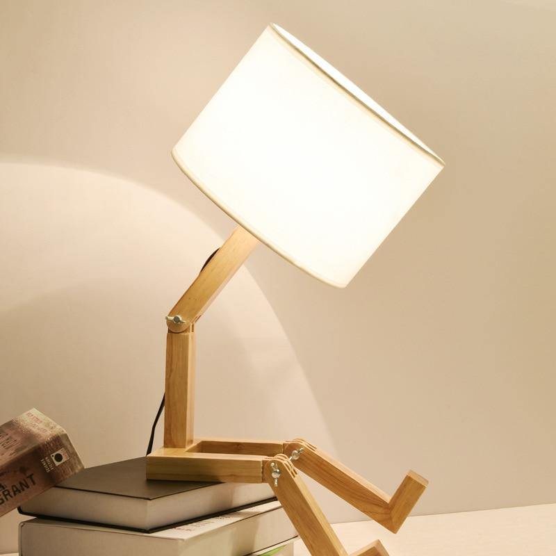 Creative Book Holder Robot Shape Table Lamp - Image 2
