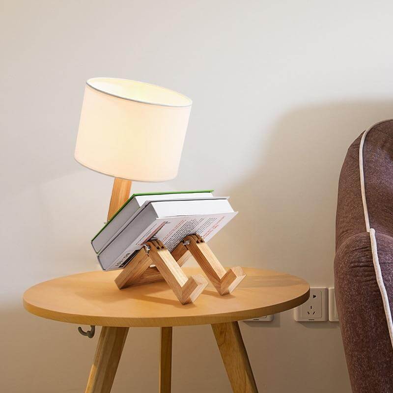 Creative Book Holder Robot Shape Table Lamp