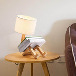 Creative Book Holder Robot Shape Table Lamp