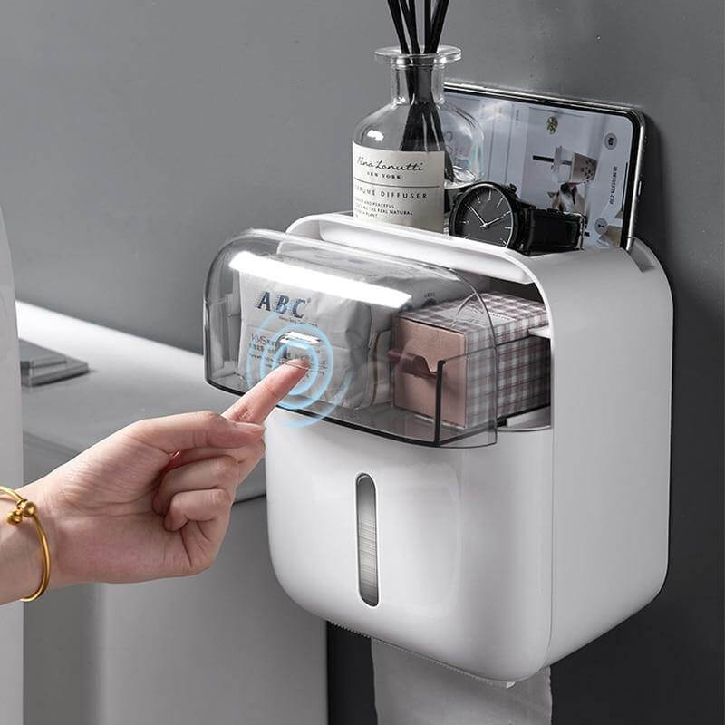 Waterproof Wall Mounted Bathroom Tissue Organizer - Image 0