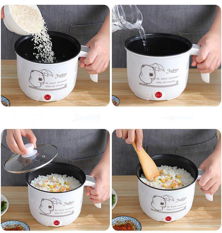 Mini Electric Double Layer Hot Pot Rice Cooker - Image 4