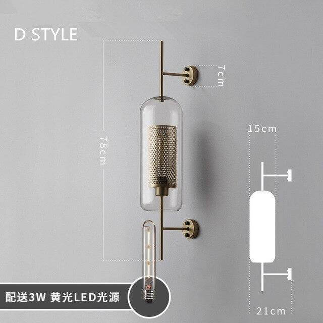 Nordic Retro-Themed Creative Wall Lamp - Image 3