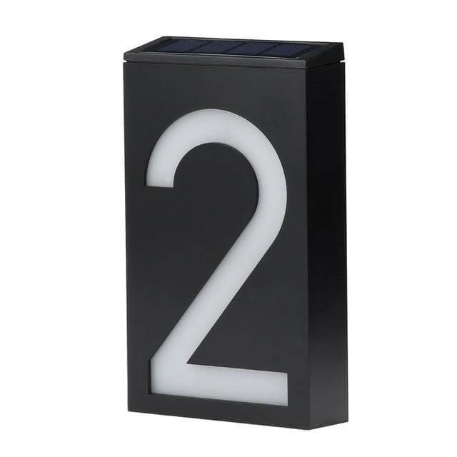 Solar Powered LED Light House Numbers - MaviGadget