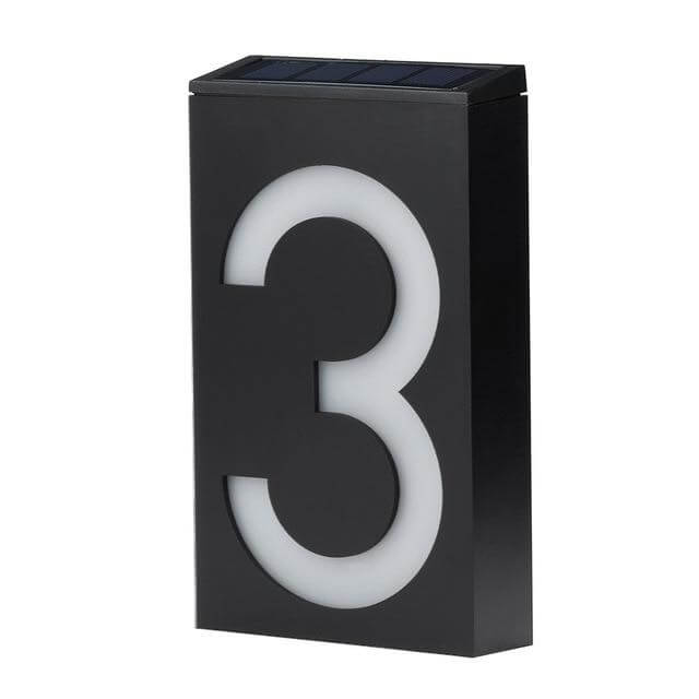 Solar Powered LED Light House Numbers - MaviGadget