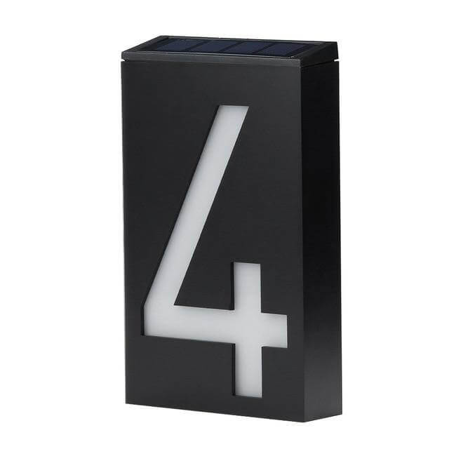 Solar Powered LED Light House Numbers - MaviGadget