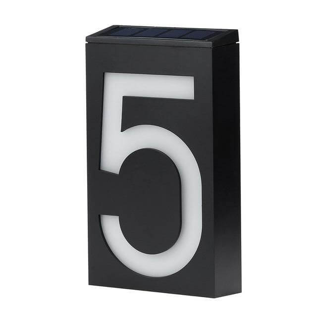 Solar Powered LED Light House Numbers - MaviGadget