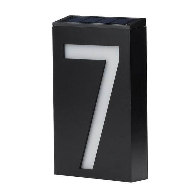 Solar Powered LED Light House Numbers - MaviGadget