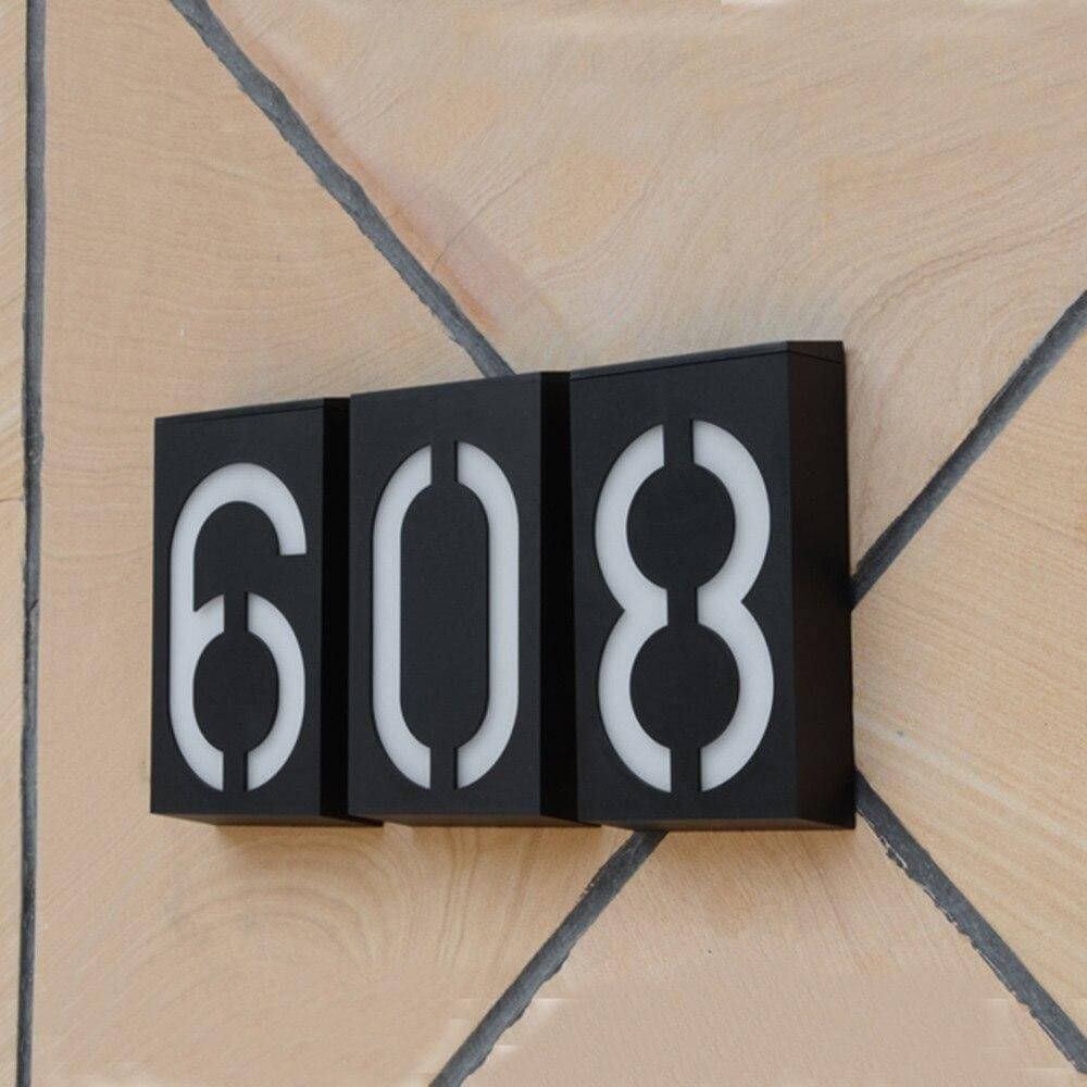 Solar Powered LED Light House Numbers - MaviGadget