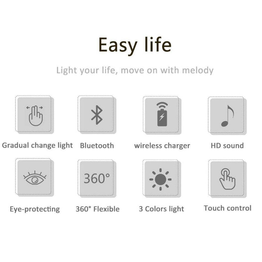Bluetooth Speaker Wireless Charger Table Lamp - Image 5