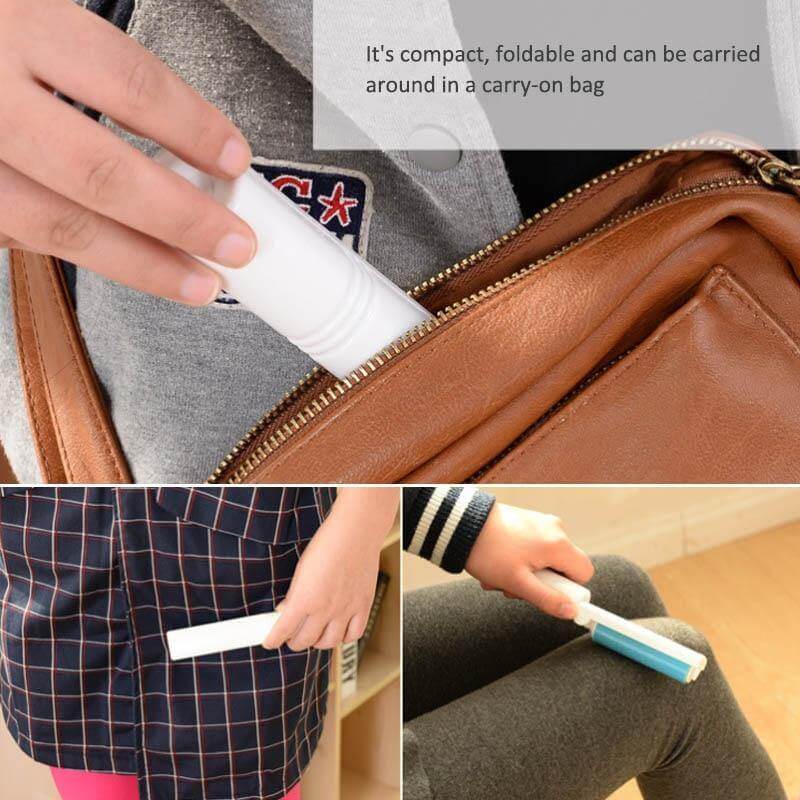 Washable Portable Mini Sticky Lint Remover Roller - Image 3