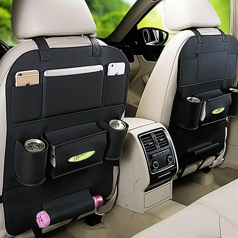 Car Leather Back Seat Organizer