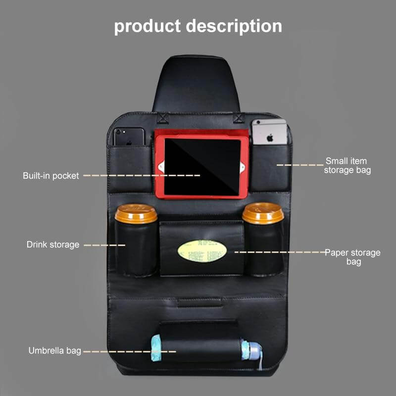 Car Leather Back Seat Organizer - Image 4