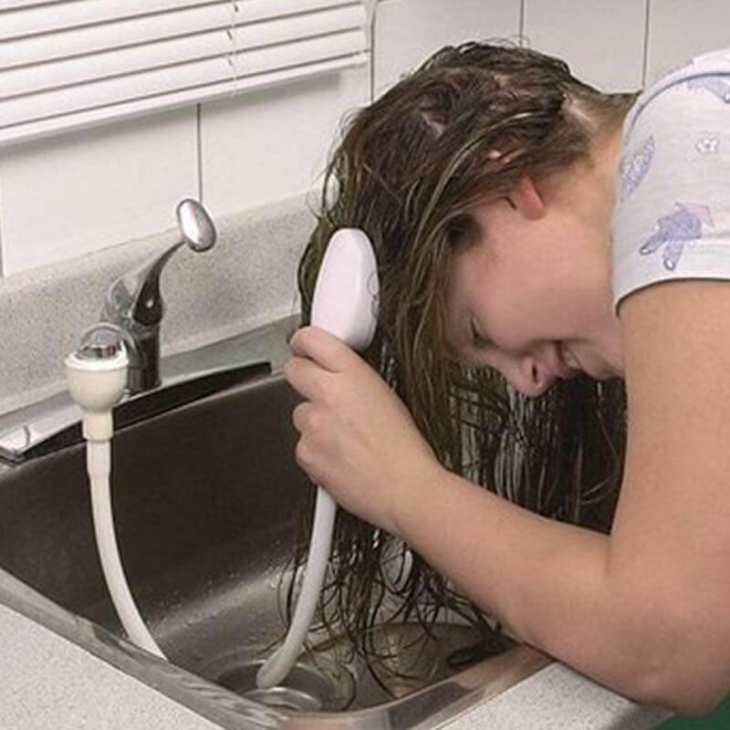 Kitchen Bathroom Faucet Shower Head Spray with extension cord - Image 2