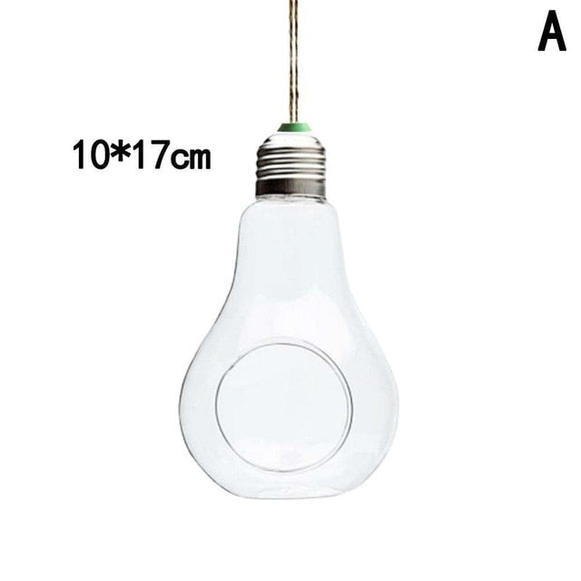 Hanging Glass Light Bulb Lamp Shape Flower Water Plant - Image 4