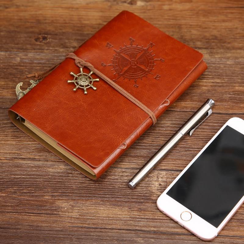 Retro PU Leather Pirate Spiral Notebook - Image 10