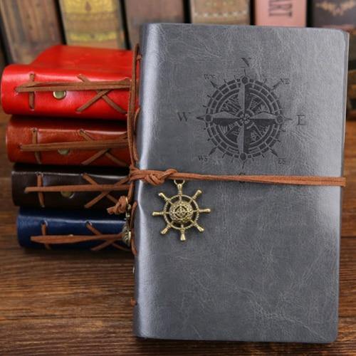 Retro PU Leather Pirate Spiral Notebook - MaviGadget