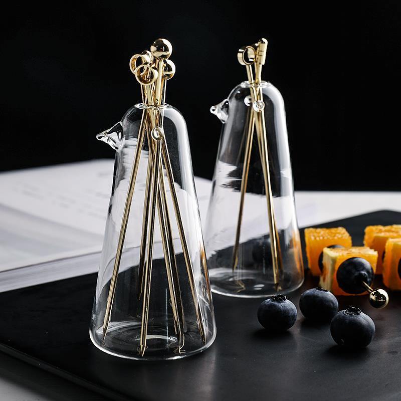 Elegant Stainless Steel Fruit Fork Jar - Image 3
