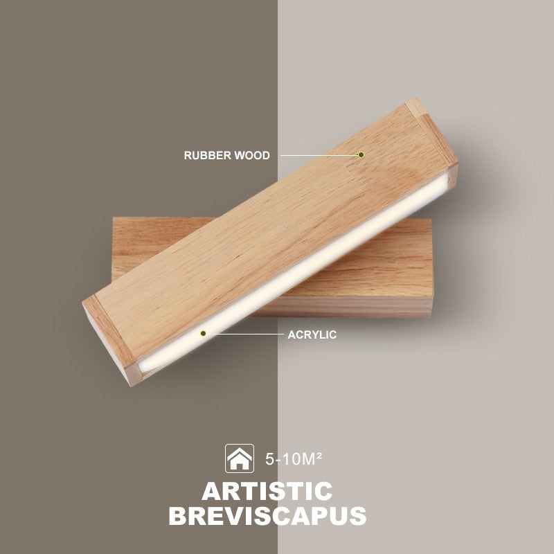 Nordic Design Rotating Bedside Wooden Wall Lamp - Image 3