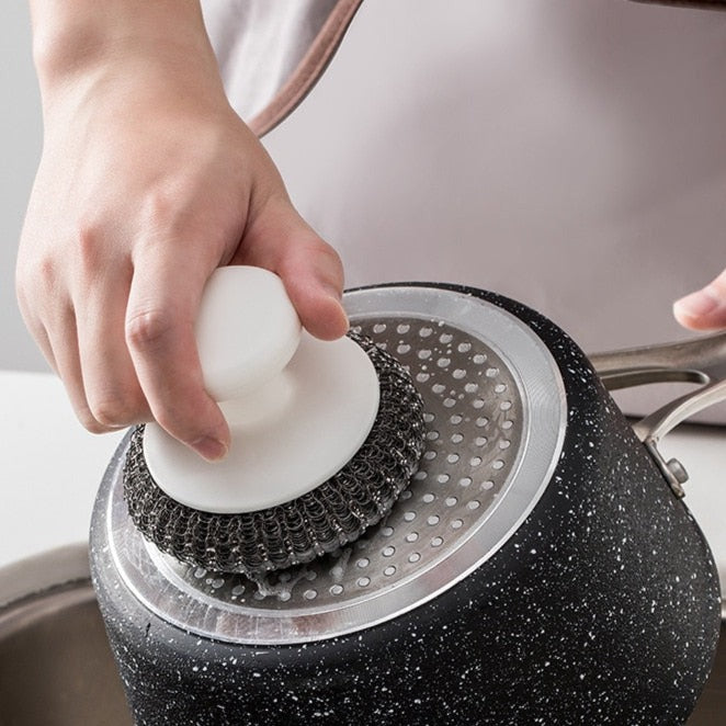 Easy Dishwashing Stainless Steel Ball Brush - Image 1