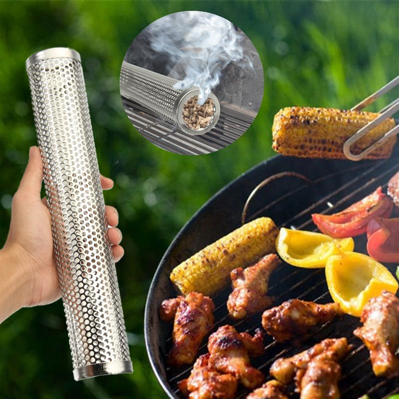 Stainless Steel BBQ Smoking Mesh Pipe - Image 0