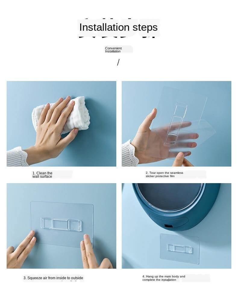 Wall Mounted Bathroom Shelf Cosmetics Box - Image 4